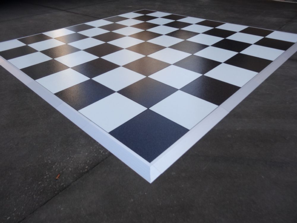 Black and White Checkered Dance Floor